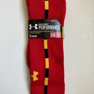 Under Armour Red and Yellow Athletic Socks